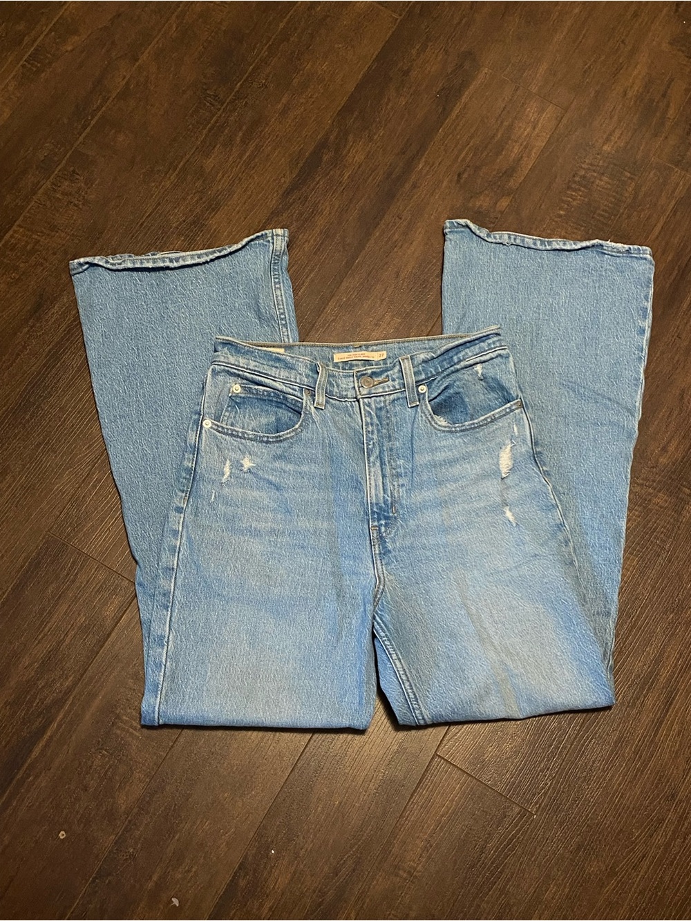 Levi's Light Blue 70s High Flare Jeans